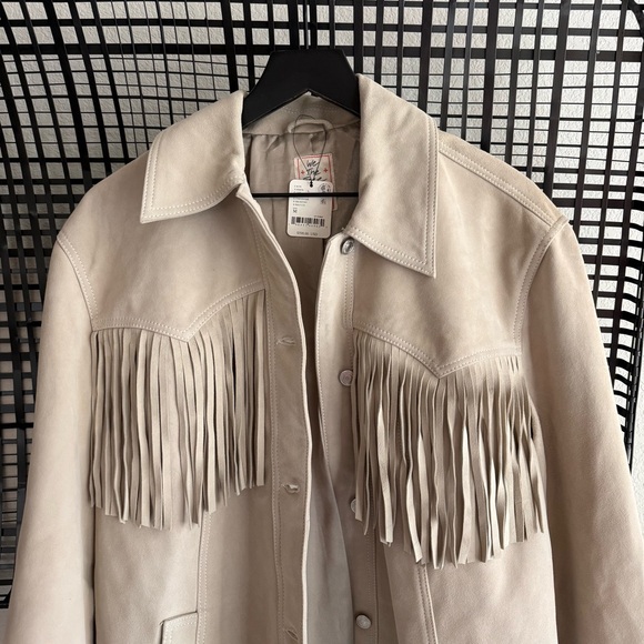 Free people we the free fringe out suede leather jacket - Picture 6 of 9